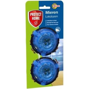 2x Mierenlokdoosjes pushbox - ongediertebestrijding mierenlookdoos - insectenwererde bestrijdingsmiddelen