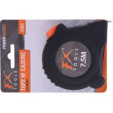 FX Tools Rolmaat - 7,5 Meter - 27,5 Mm - Zwart - Meetlint