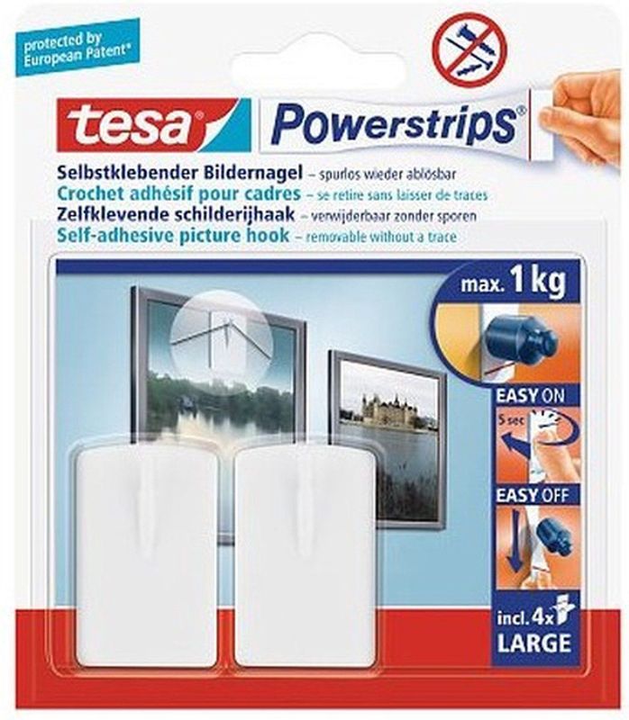 Tesa schilderij ophanghaken - zonder boren - 6x - Ophangsystemen