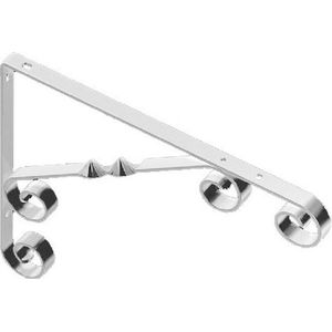 1x Witte stalen plankdrager Jutta 18 x 13 cm tot 30 kg