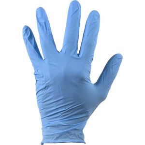 100x Nitril wegwerphandschoenen maat Extra large / XL - blauw - Anti bacterien/anti-bacterieel handschoenen