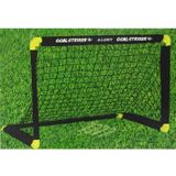 1x Voetbalgoal/voetbaldoel 90 x 59 x 61 cm - Inklapbaar/vouwbaar - Buitenspeelgoed - Buiten spelen - Sporten - Sportief speelgoed - Voetballen - Voetbaldoelen/voetbalgoals