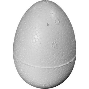1x Stuks Piepschuim Vormen Eieren van 8 cm - Zelf Paaseieren Maken Hobby Artikelen Knutselen