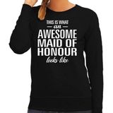 Awesome maid of honor / getuige cadeau trui zwart dames - Feesttruien