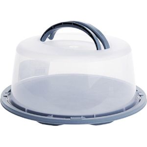 Grijsblauwe ronde taartdoos 35 cm