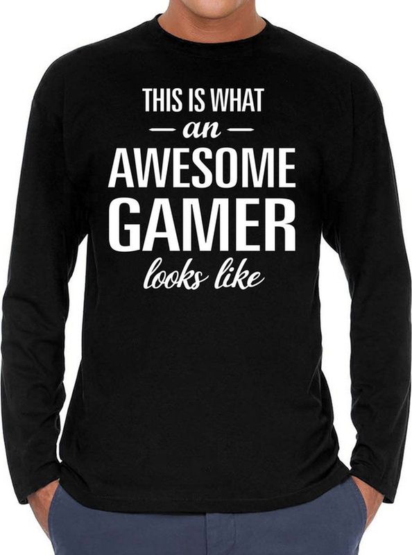 Bellatio Decorations - Gamer T-shirt - Zwart - Katoen