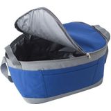 Grote koeltas blauw/grijs 39 cm - 18 liter - Koeltassen voor onderweg/op het strand