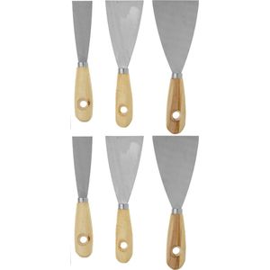 Plamuurmessen - Multi - Metaal - Set van 6 Stuks