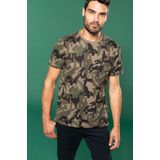 Camouflage t-shirt met korte mouwen - herenkleding - camouflage kleding - groen