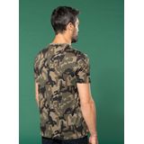 Camouflage t-shirt met korte mouwen - herenkleding - camouflage kleding - groen
