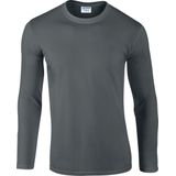 Gildan - Heren T-shirt - Antraciet - Katoen 90% - Polyester 10%