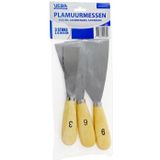 Plamuur messen set - 3-delig - 3/6/9 cm - Klus/schilder/behang/stuc benodigdheden/gereedschap - Plamuurmessen 3 stuks