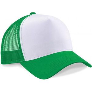 5x Truckers baseball caps groen/wit voor volwassenen - voordelige petjes/caps