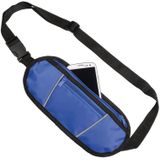 Blauw heuptasje/buideltasje 28 x 12 cm - Reflecterend - Blauwe heuptassen/fanny pack voor op reis/onderweg