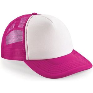 2x Snapback truckers petten fuchsia/wit voor volwassenen