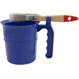 Verfpot - Inzet Beker - Blauw - 1 Liter - Met Deksel en Handvat