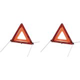 Set van 2x Gevarendriehoek opvouwbaar 44 cm bij autopech - Ingepakt 44 x 5 x 3 cm - Veilig op reis - Compact model