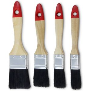 Verf kwasten set van 4x stuks - 20/25/35 en 50 mm - schilderen/verfbenodigdheden - waterbasis verf