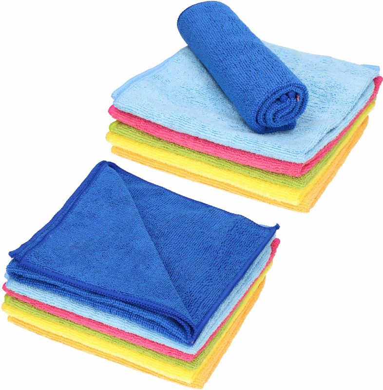 18x Sorbo microvezeldoek gekleurd 40 x 40 cm - Vaatdoeken microvezel - Micorvezeldoekjes
