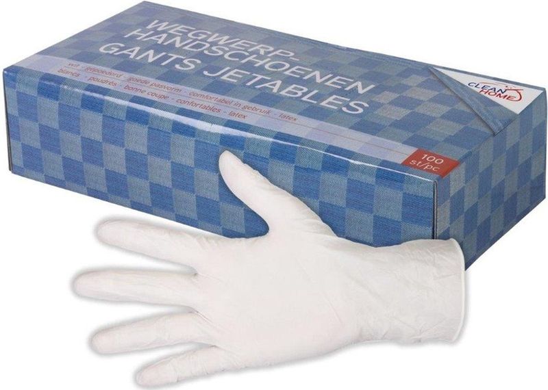 Schoonmaakhandschoenen - Latex - Wit - 100 Stuks