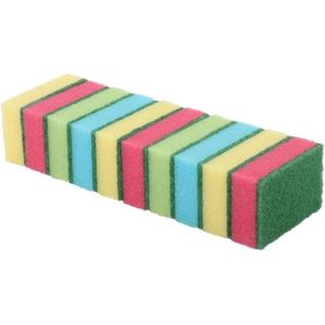Sorbo - Keuken/huishoud schuursponsjes 9 cm - Voordeelpakket 10x stuks