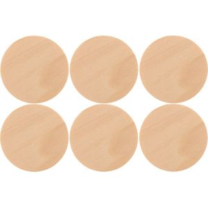 LIQWEI 6 stuks ronde houten schijven, 20 cm houten schijf, houten platen om te knutselen, om te knutselen, 2 mm dik, natuurlijke houten schijven voor doe-het-zelf handwerk, hangende decoratie