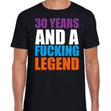 30 year cadeau / verjaardag t-shirt zwart voor heren