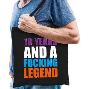 18 year legend kado tas zwart voor heren