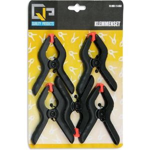 Hobby lijmklemmen/veerklemmen 7,5 cm - 20x stuks  - Hobby/klusbenodigdheden - Marktkraamklemmen - Lijmklemmen