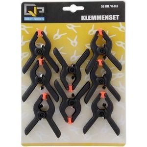 16x Hobby lijmklemmen/veerklemmen 5 cm - Hobby/klusbenodigdheden - Marktkraamklemmen 16 stuks