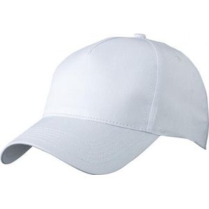 5x stuks 5-panel baseball petjes/caps in de kleur wit voor volwassenen - voordelige witte caps