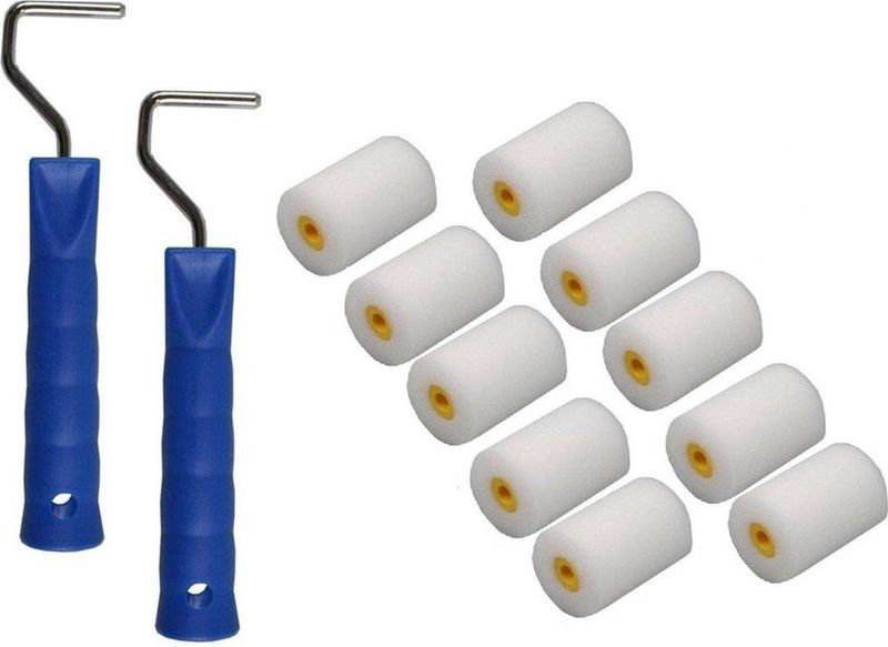 Benson - Verfrollers - Multi - Kunststof - 10x Verfrollers Inclusief 2 Rollerbeugels