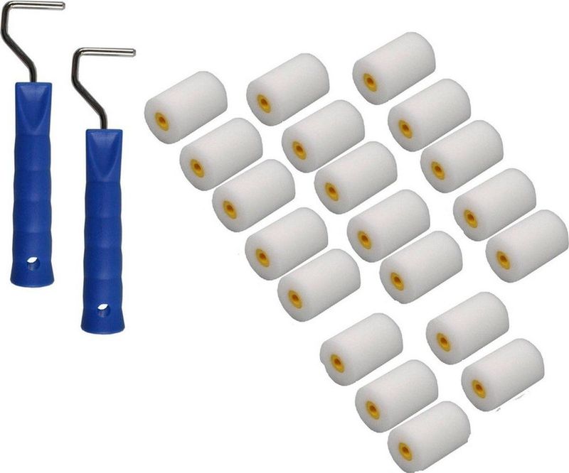 Benson - Verfrollers - Multi - Kunststof - 20x Verfrollers en 2x Rollerbeugels