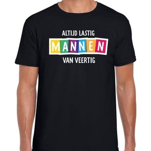 Altijd lastig mannen van veertig cadeau t-shirt zwart heren - jaar verjaardag cadeau kado t-shirt