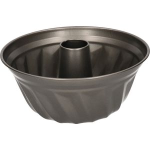 Ronde zwarte tulband bakvorm 24,5 x 12 cm - Met anti-aanbak laag - Springvormen voor o.a. cakes en tulband