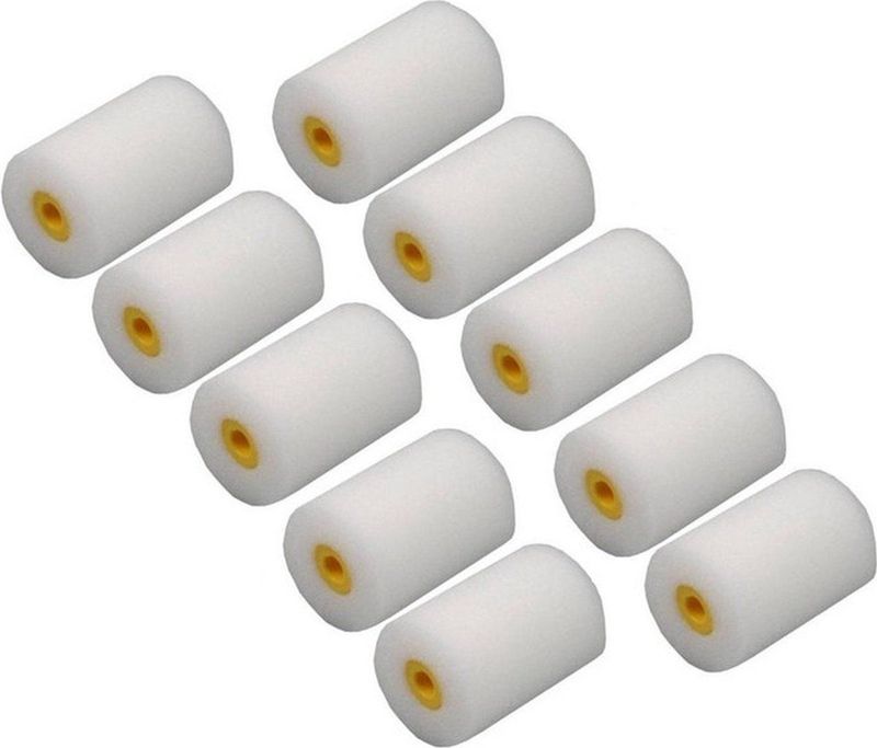 10x Verfroller / Schuimrollers Fijn - 5 cm - Verfrollers Geschikt Voor Diverse Soorten Verf