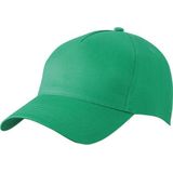 5x stuks 5-panel baseball petjes /caps in de kleur groen voor volwassenen - Voordelige groene caps