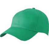 10x stuks 5-panel baseball petjes /caps in de kleur groen voor volwassenen - Voordelige groene caps
