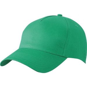 10x stuks 5-panel baseball petjes /caps in de kleur groen voor volwassenen - Voordelige groene caps