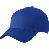 2x stuks 5-panel baseball petjes /caps in de kleur kobalt blauw - Voordelige blauwe caps