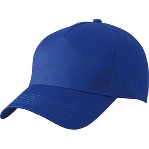 2x stuks 5-panel baseball caps kobalt blauw dames en heren