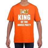 Bellatio Decorations - King of the House Party - T-shirt - Oranje - Katoen