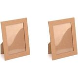 Fotolijstje - 2x - Fotolijstje - zelf beschilderen - versieren - DIY - 16,5 x 12 cm - Knutselartikelen