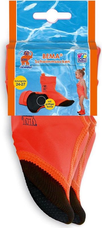 Oranje zwembad sokken maat 24-27 - Anti uitglijden sokken voor kinderen - zwemsokken