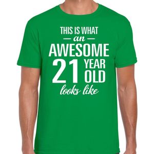 Awesome year - geweldige jaar cadeau t-shirt groen heren - Verjaardag cadeau