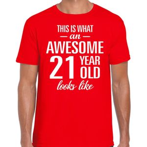Awesome year - geweldige jaar cadeau t-shirt rood heren - Verjaardag cadeau