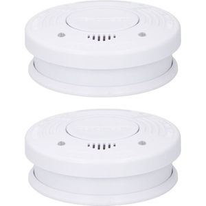 2x Optische rookmelders wit 10 cm - Brandmelders/rookdetectors