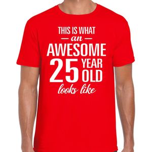 Awesome year - geweldige jaar cadeau t-shirt rood heren - Verjaardag cadeau