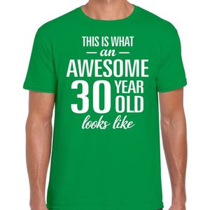 Awesome year - geweldige jaar cadeau t-shirt groen heren - Verjaardag cadeau