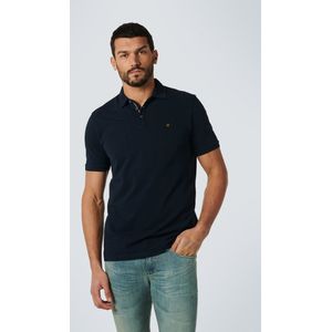 No Excess - Polo - Donkerblauw - Biologisch Katoen - Garment Dyed Look